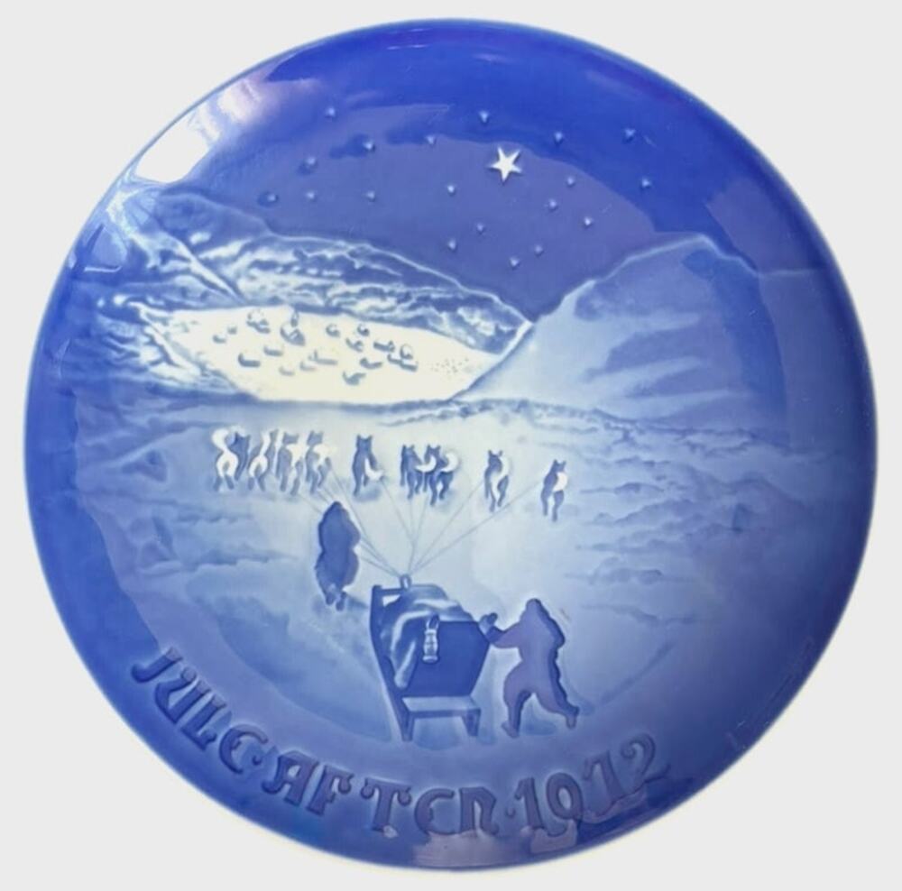 B&G Bing & Grondahl 1972 Christmas in Greenland Plate Denmark 8000/9072